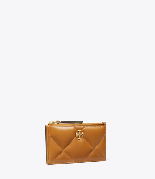 tory burch حافظة بطاقات بسحاب من كيرا دايموند كويلت