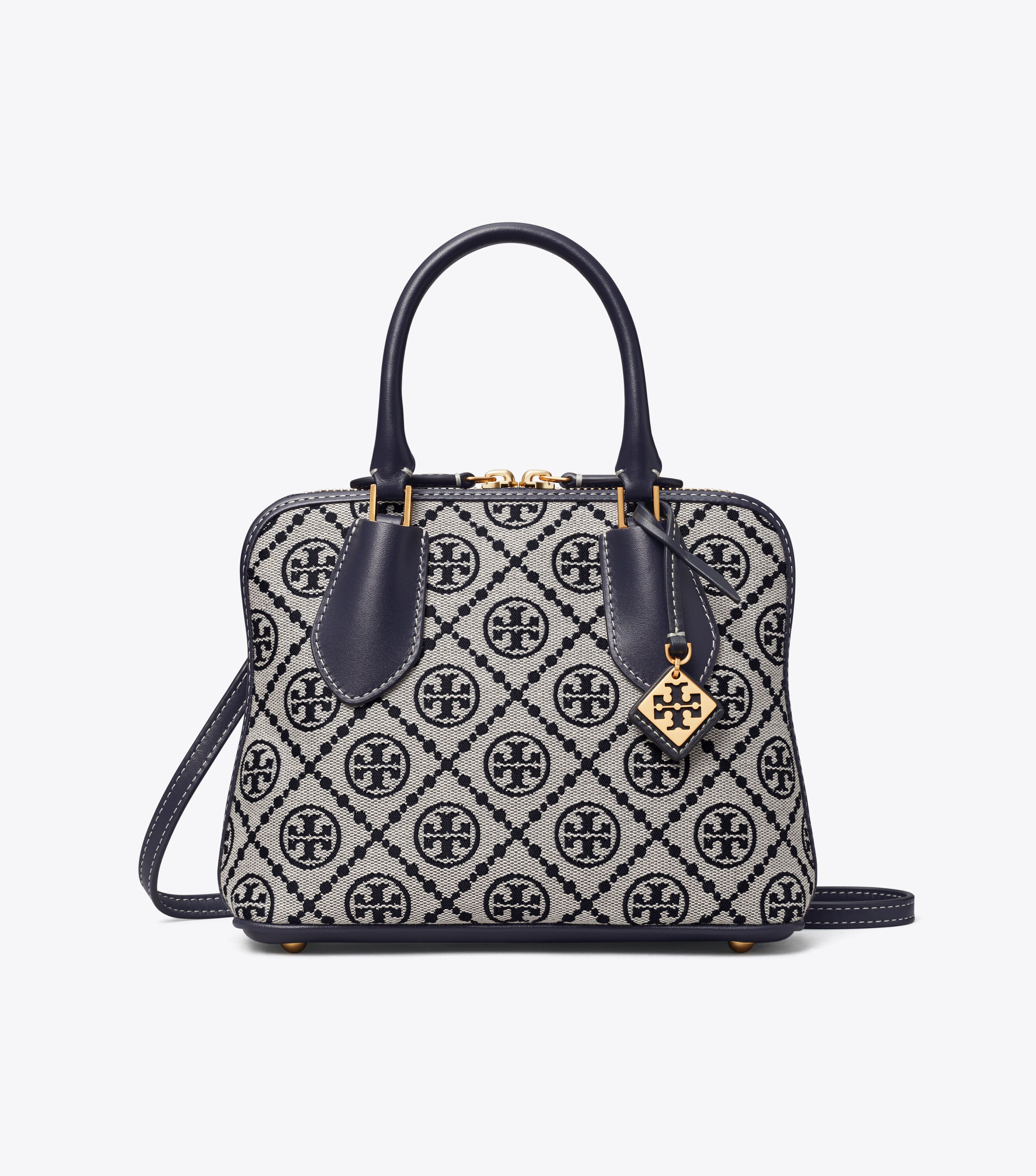 Mini T Monogram Jacquard Swing Satchel