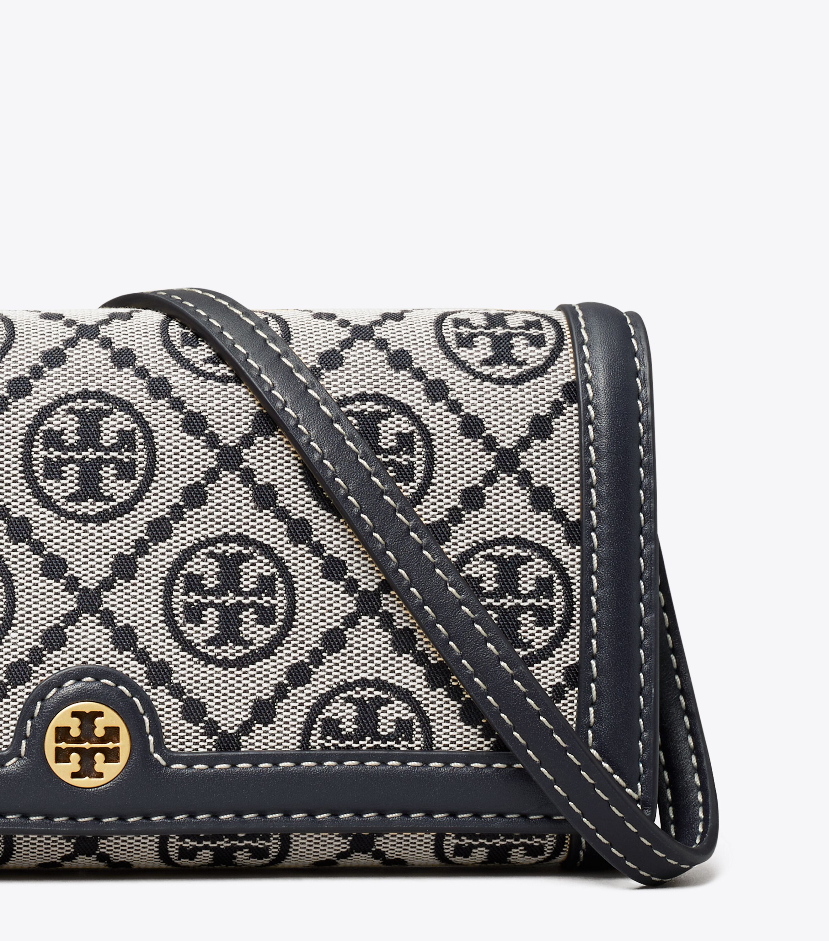 T Monogram Wallet Crossbody, Tory Navy | Tory Burch KSA