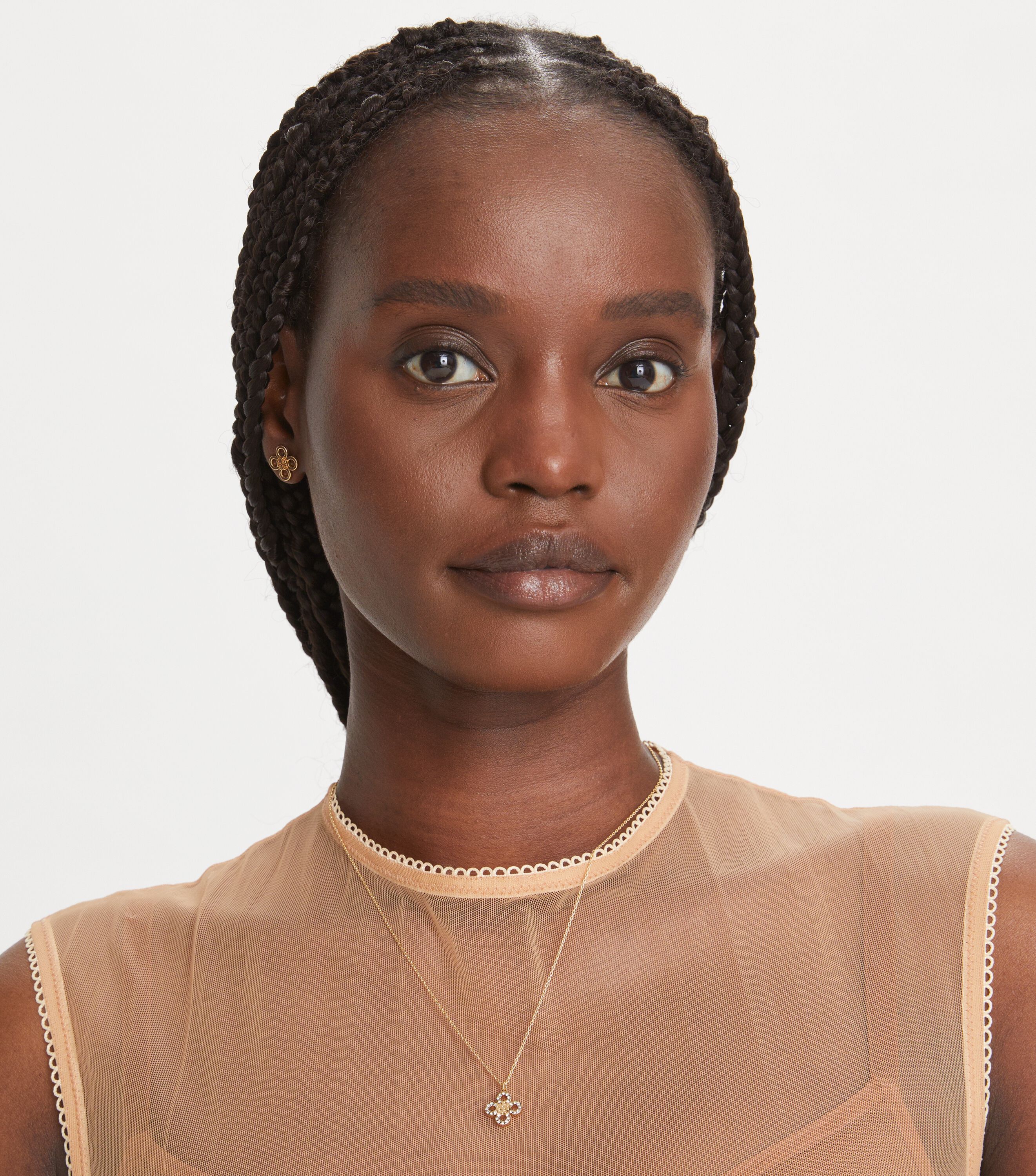 Tory burch necklace clover discount