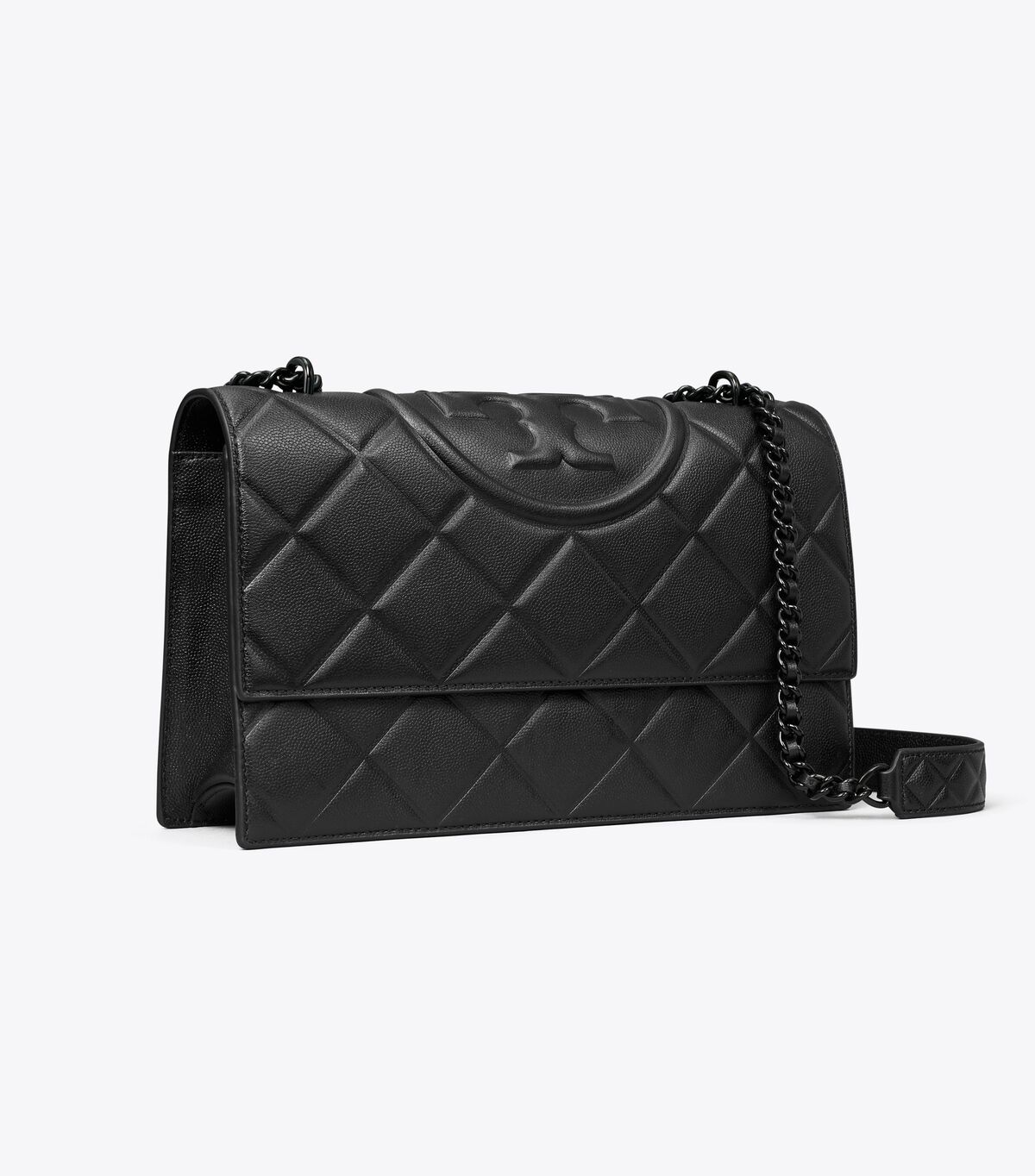 tory burch fleming polished grain convertible shoulder bag