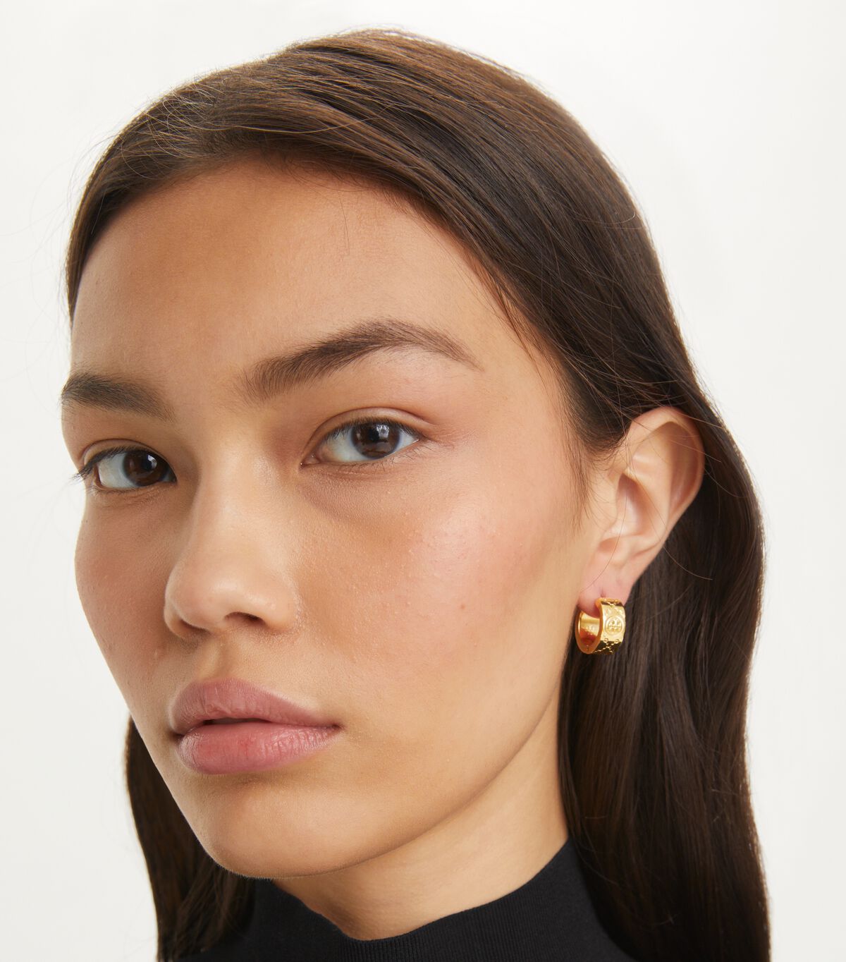 Small Icon T Monogram Hoop Earrings tory burch small icon t monogram hoop earrings