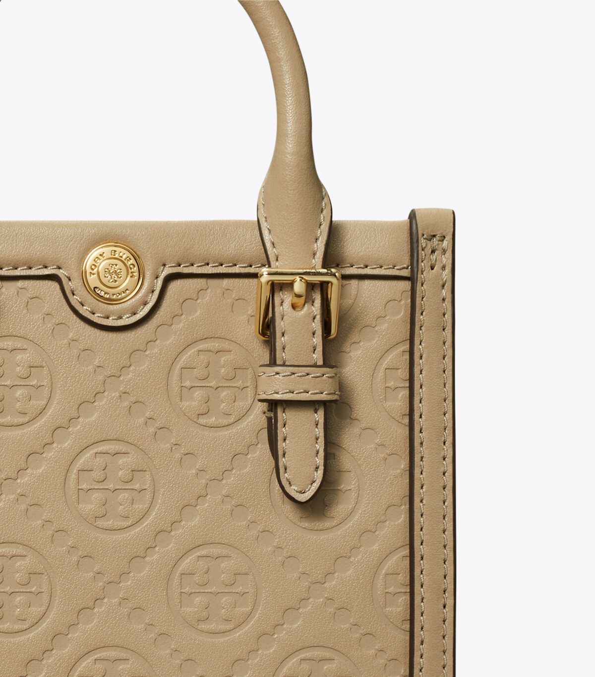 tory burch t monogram leather mini tote