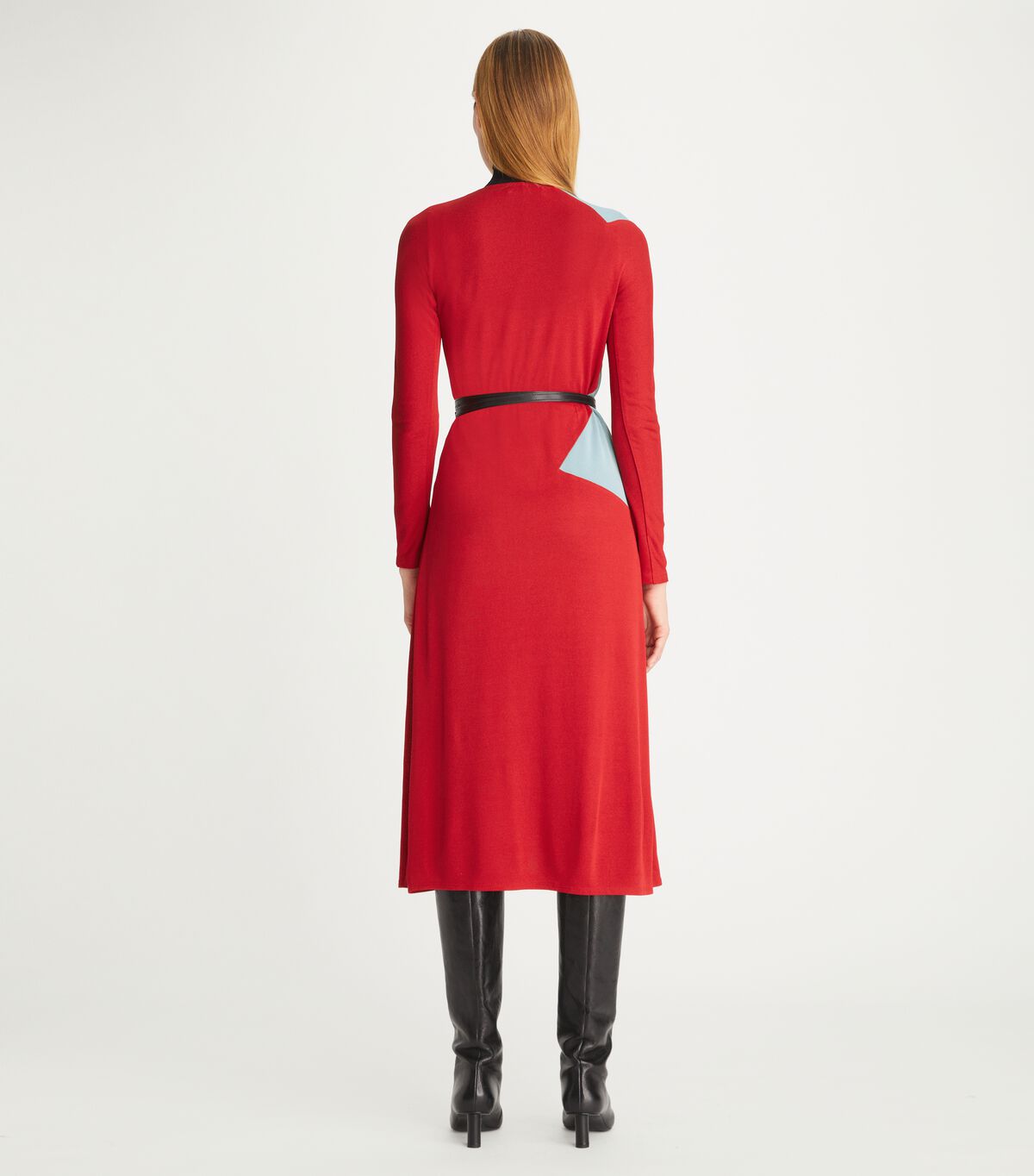tory burch colorblock honeycomb jersey dress