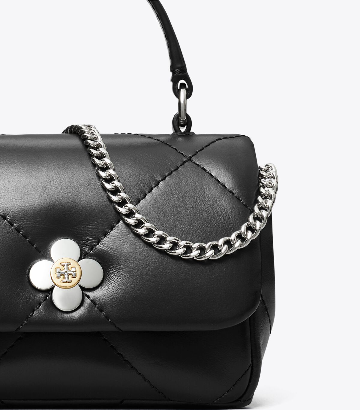 tory burch mini kira diamond quilt clover chain wallet