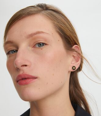 Kira Enamel Circle-Stud Earring | Accessories | Tory Burch