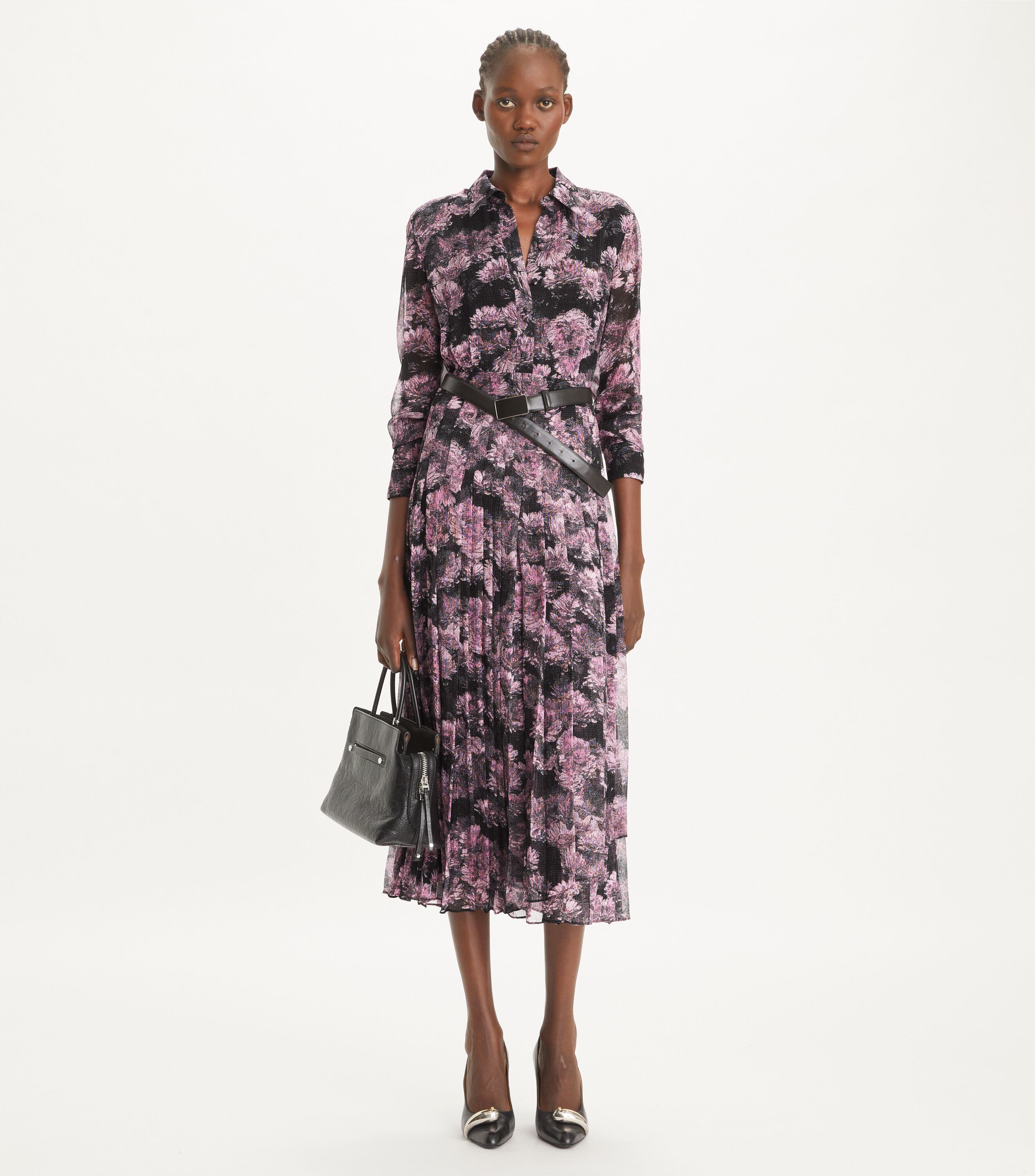 Tory Burch Printed Pleated Silk Dress Tory Burch KSA