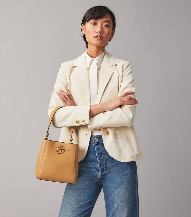 Small McGraw Bucket Bag | Handbags | Tory Burch