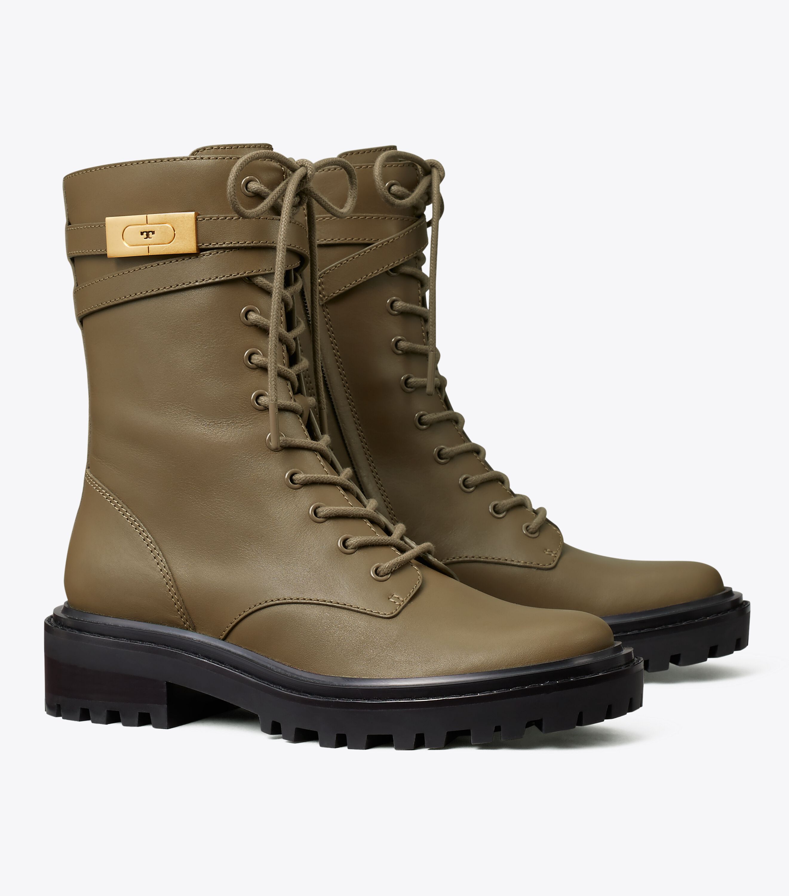 Tory burch combat boots on sale
