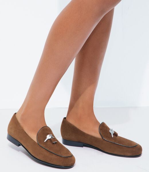 tory burch lock smoking slipper