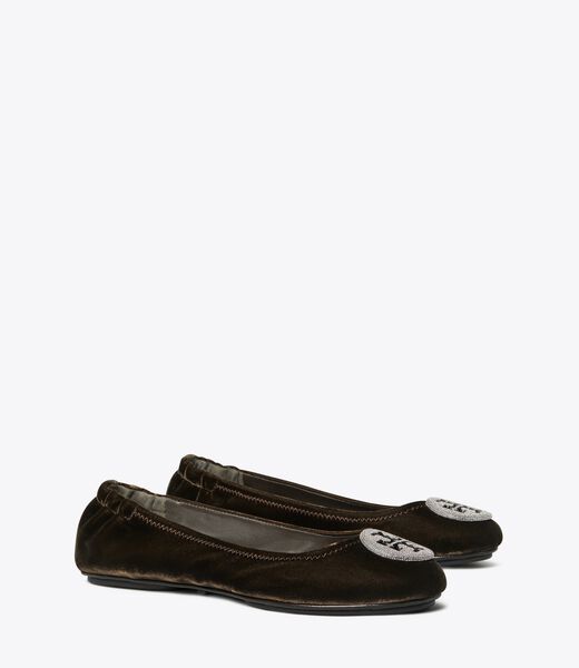 Minnie Travel Ballet Flat, Velvet Pavé