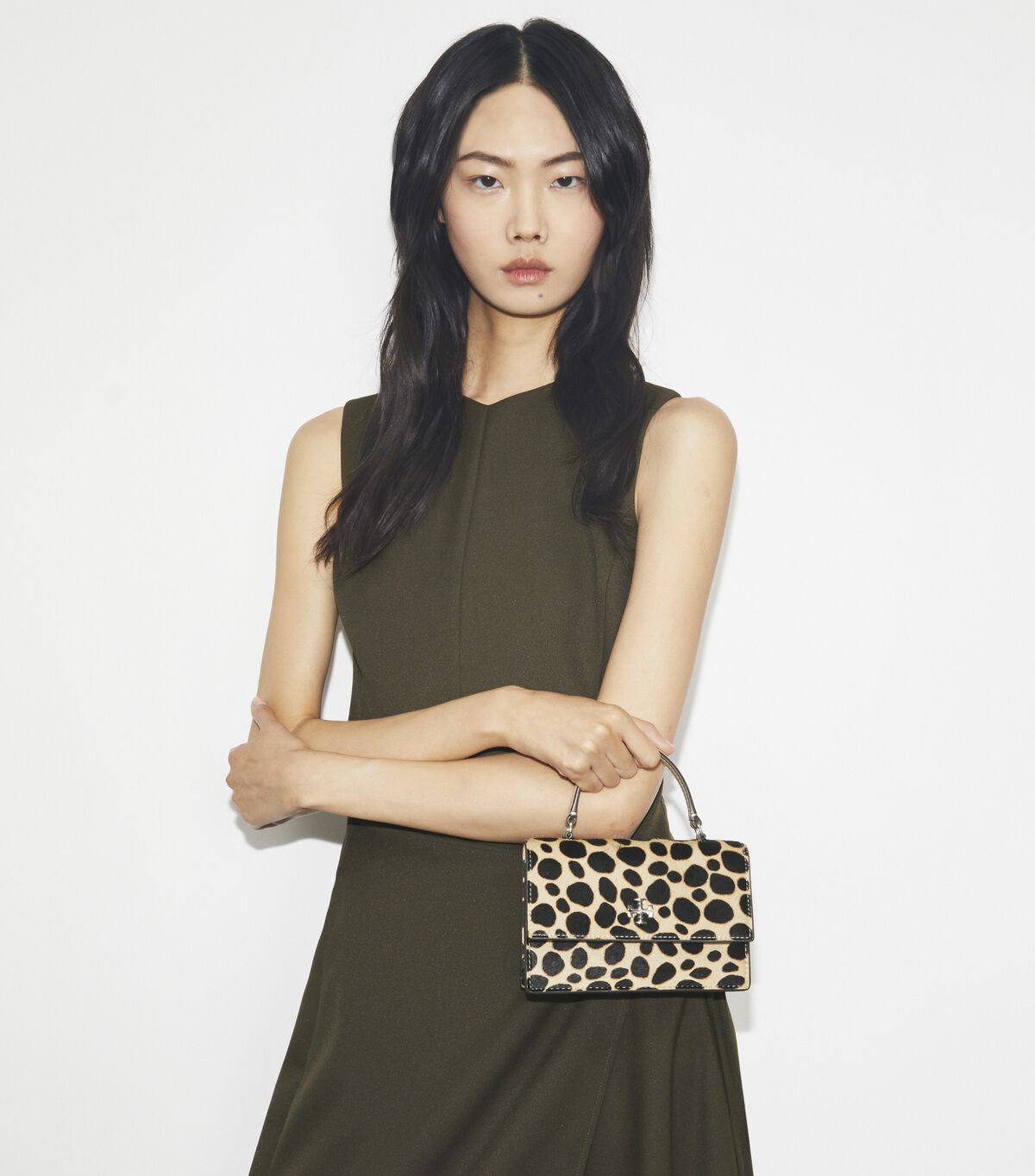 Mini Kira Calf Hair Top-Handle Crossbody tory burch mini kira calf hair top handle crossbody