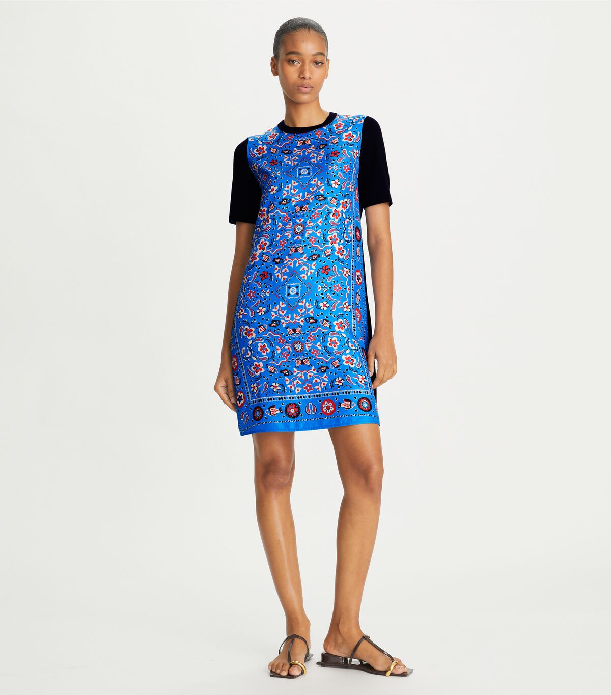 tory burch silk front sweater dress