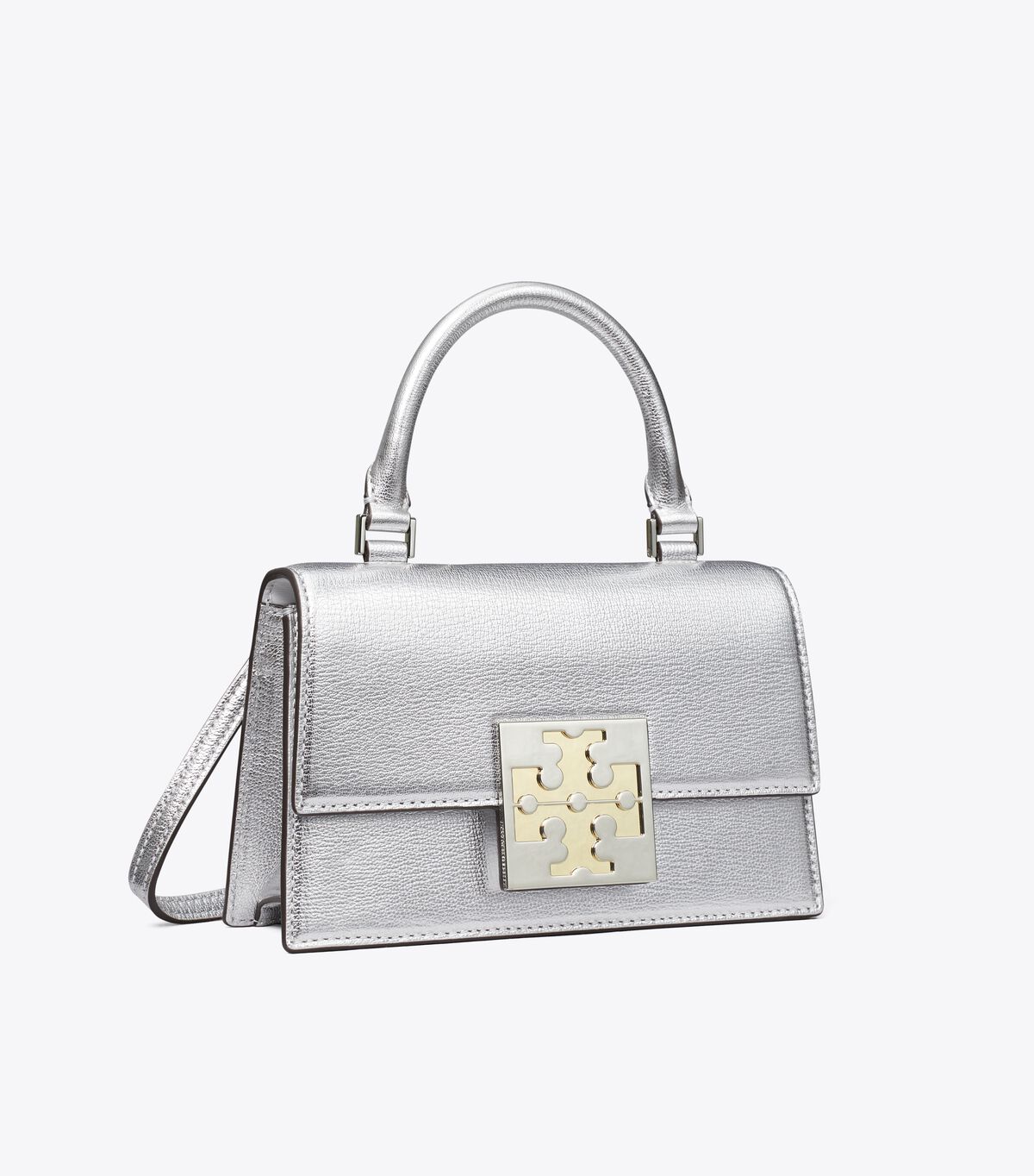 tory burch bon bon metallic mini top handle bag