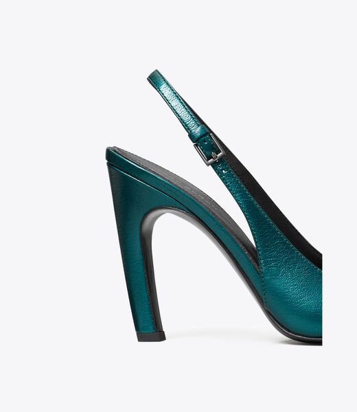 tory burch pav  cut out logo heel