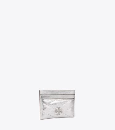 Kira Chevron Metallic Pave Logo Card Case