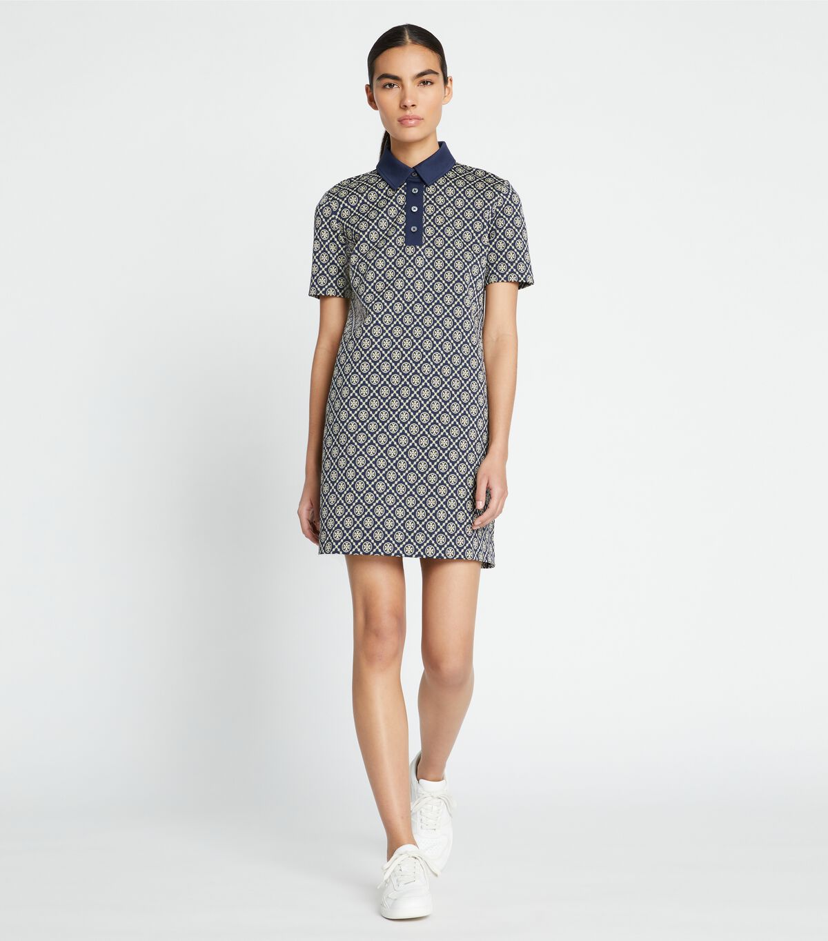 tory burch t monogram nylon polo dress