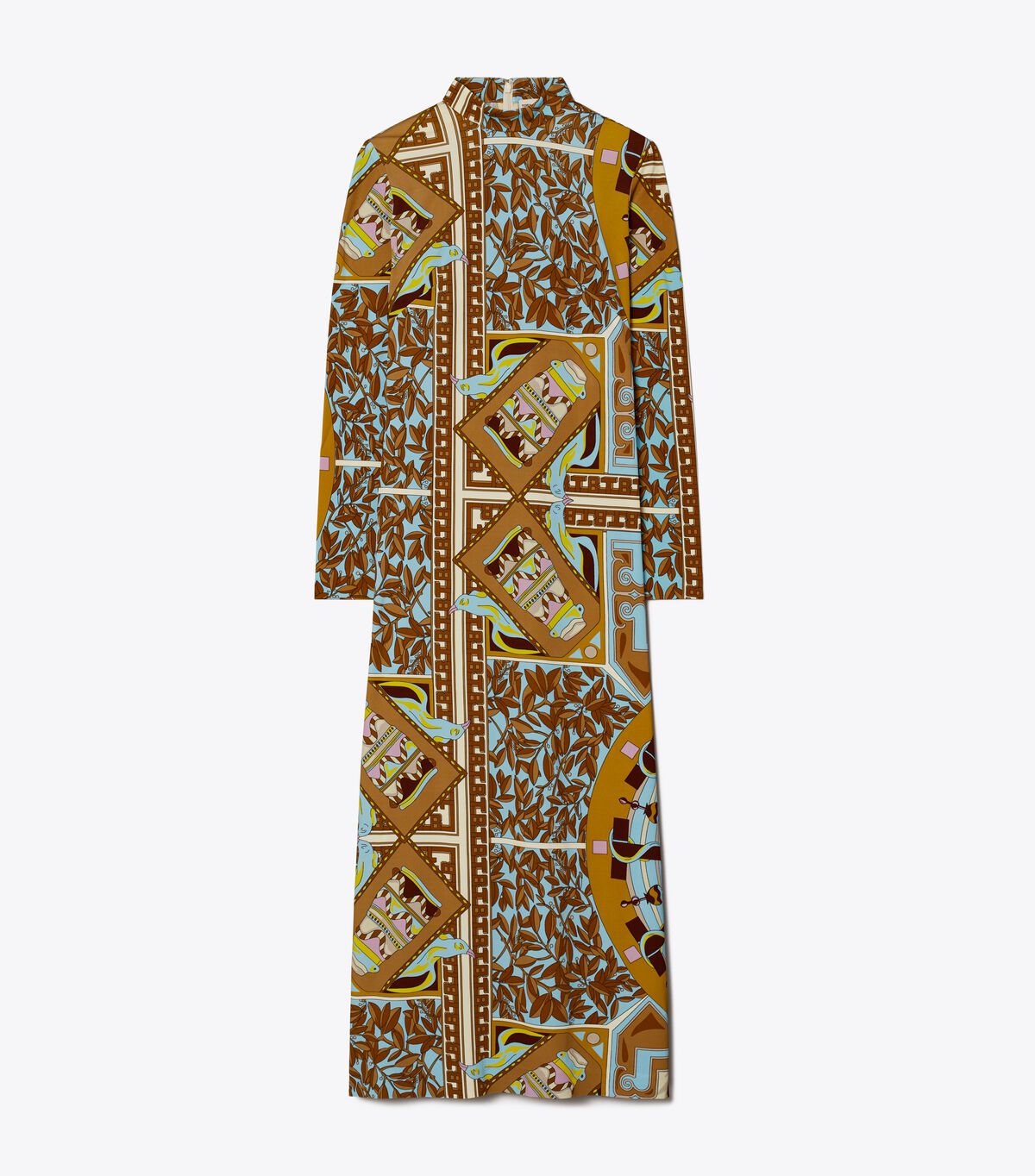 tory burch geometric garden mockneck dress
