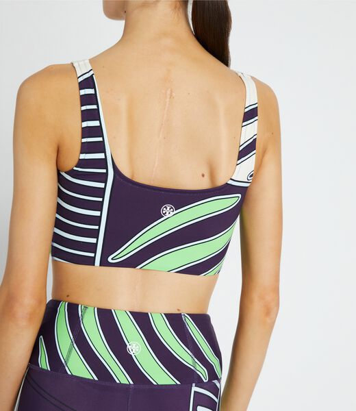 tory burch scoop neck long line bra