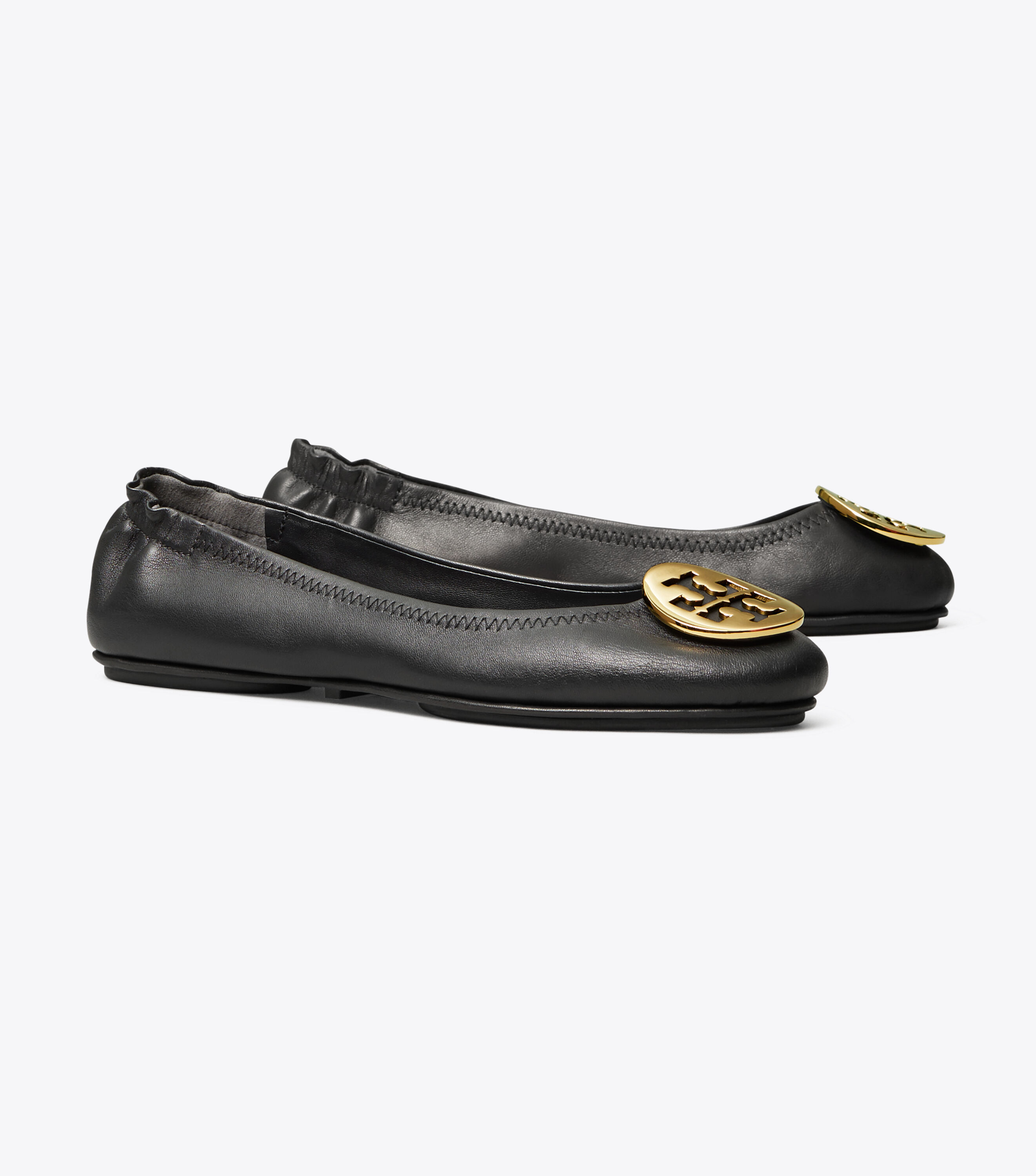 Minnie Travel Ballet , Perfect Black/Gold | Tory Burch KSA