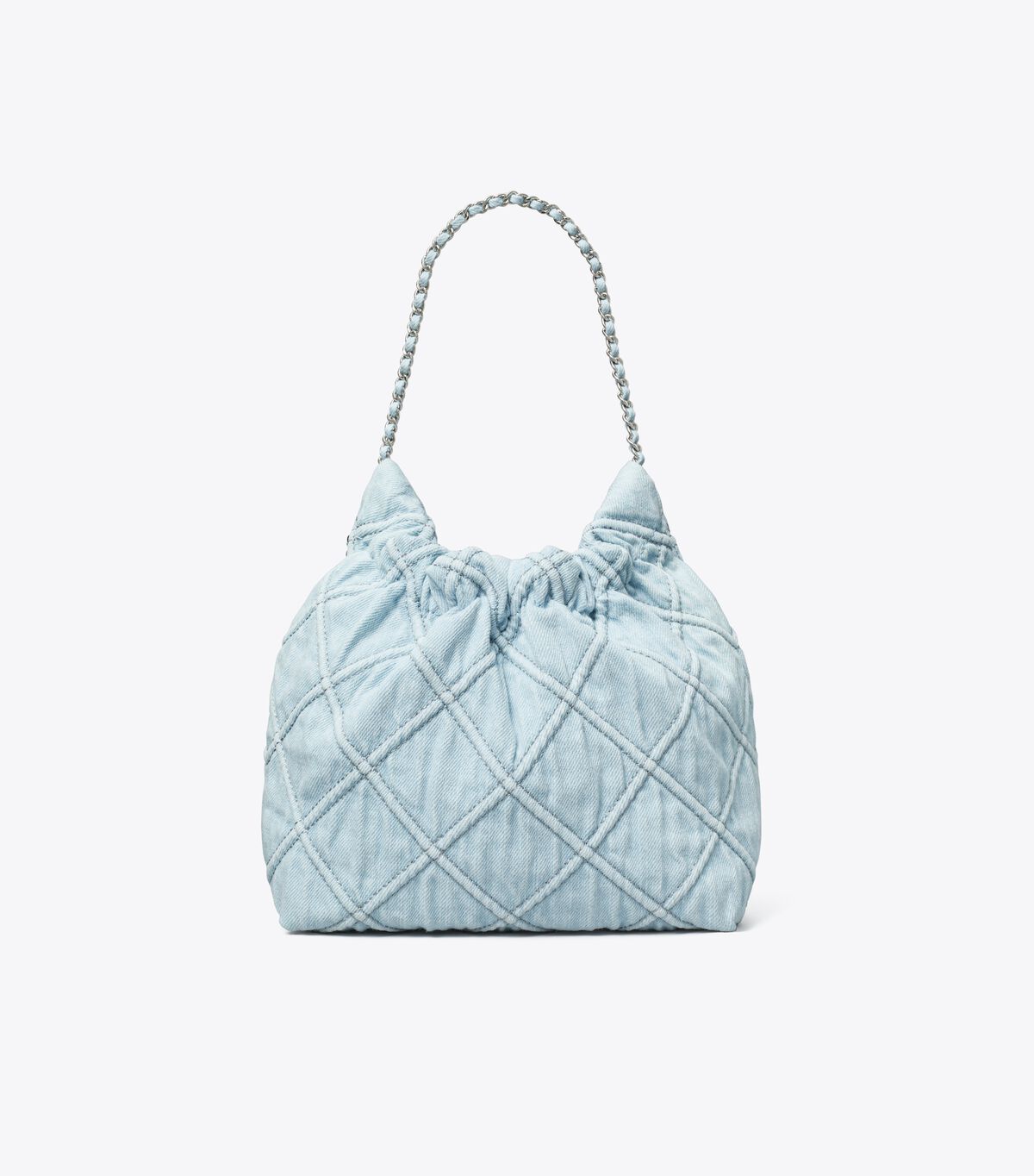 tory burch mini fleming soft denim hobo bag