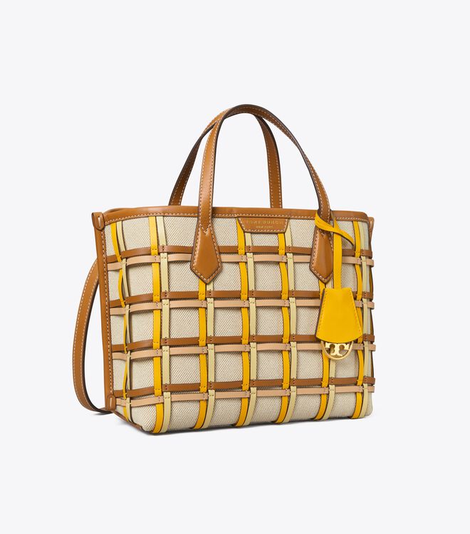 Perry Woven Cage Small Triple-Compartment Tote Bag | Tory Burch KSA  Navigation | Tory Burch