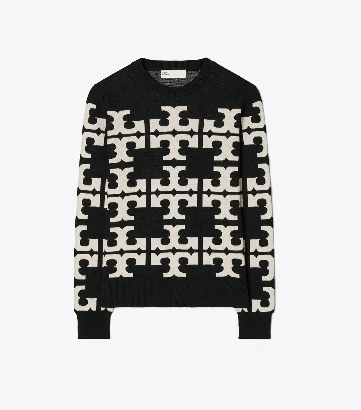 tory burch wool logo sweater