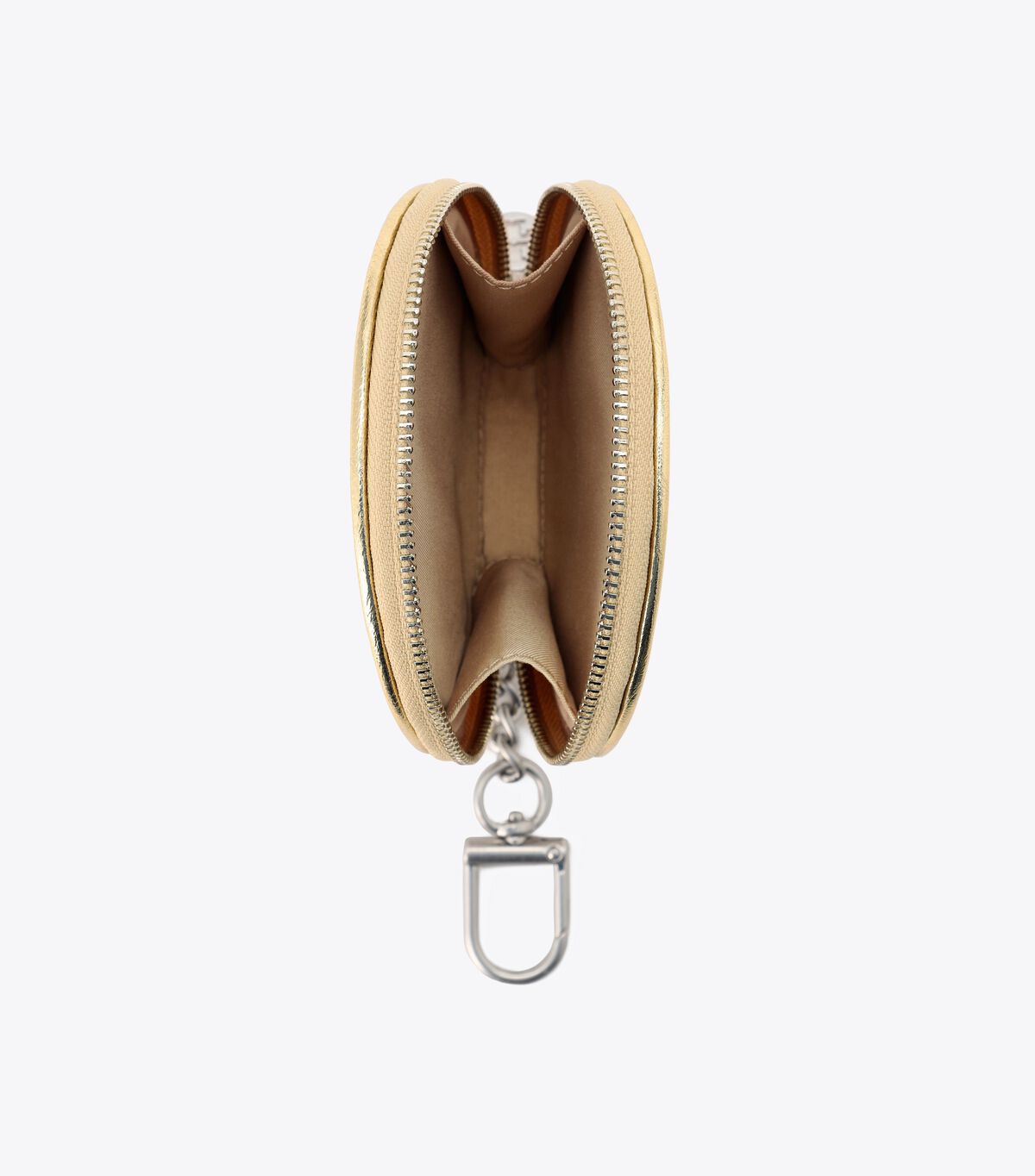 tory burch fleming soft metallic coin pouch key fob