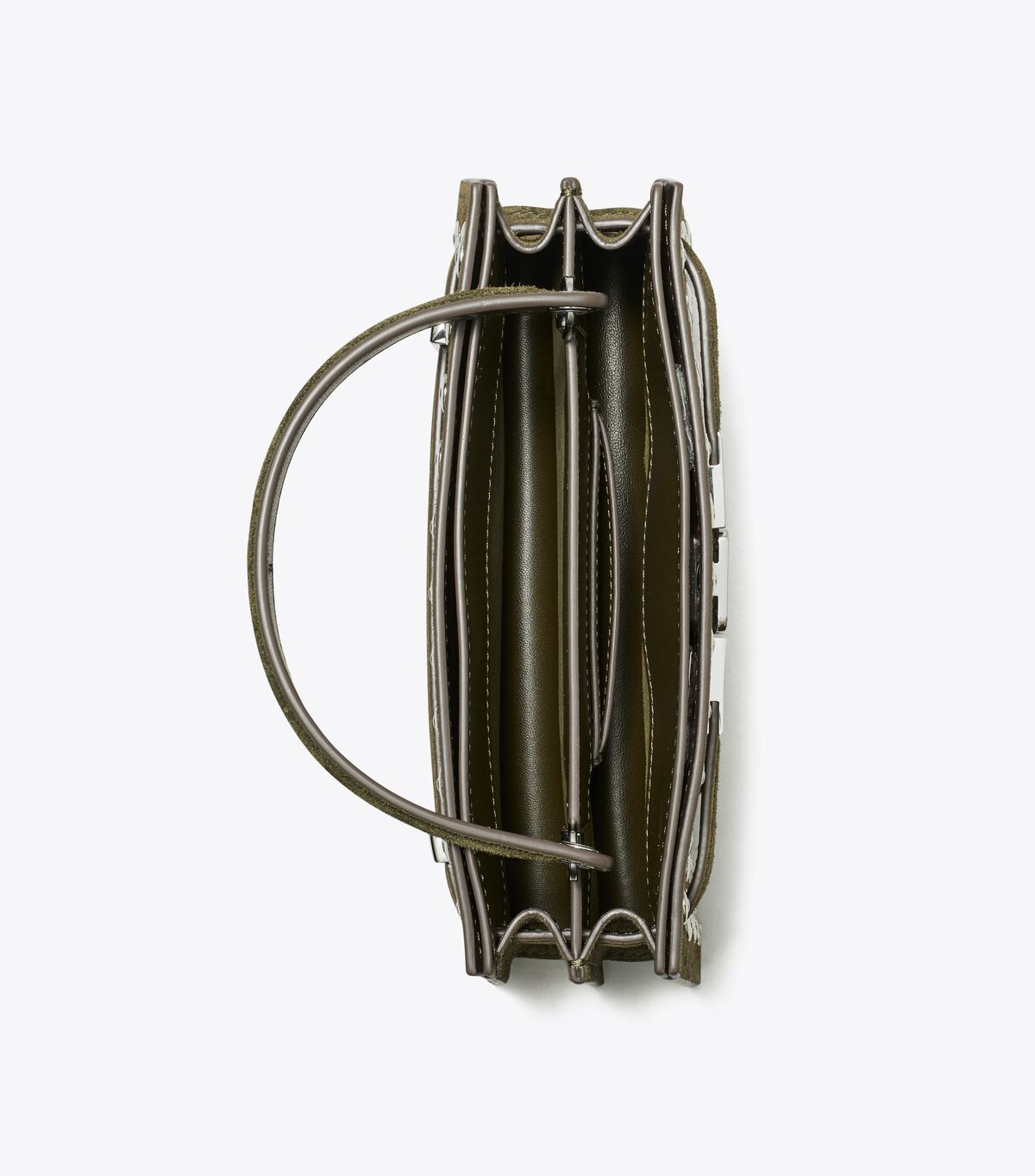 tory burch mini lee radziwill studded suede top handle bag