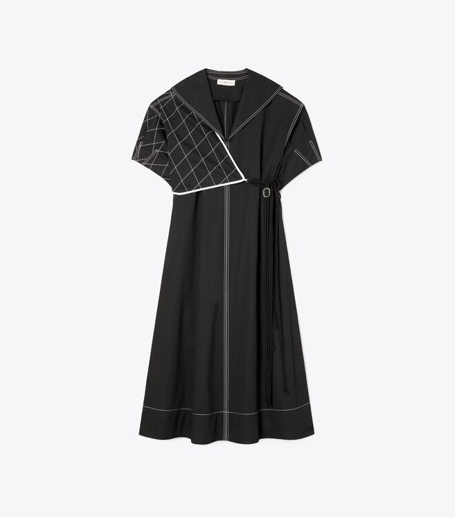 Diamond Topstitch Sailor Dress