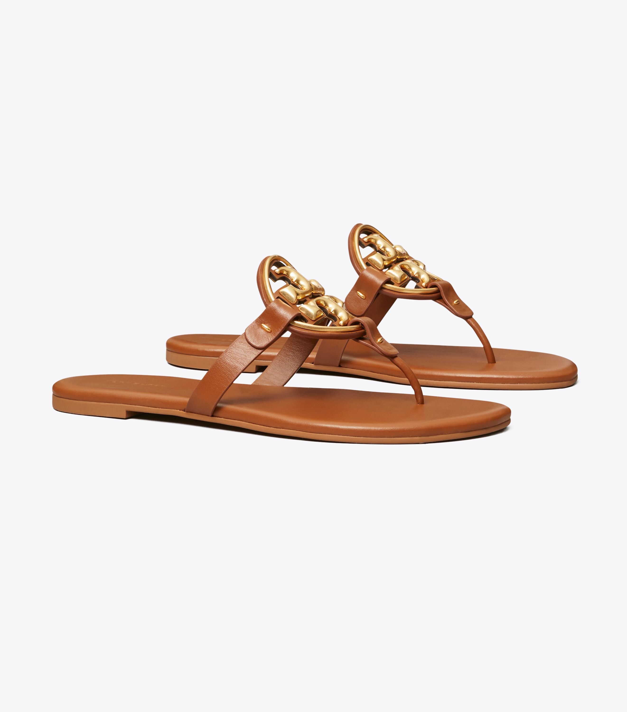 Tory burch tan flip flops new arrivals