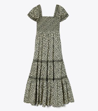 Smocked Midi Dress