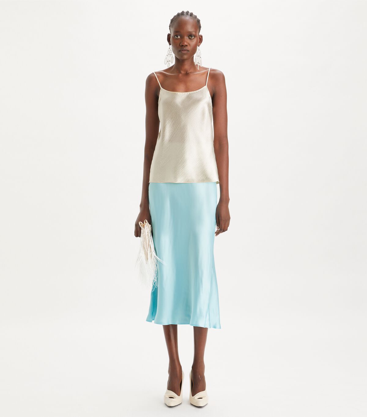 tory burch satin skirt