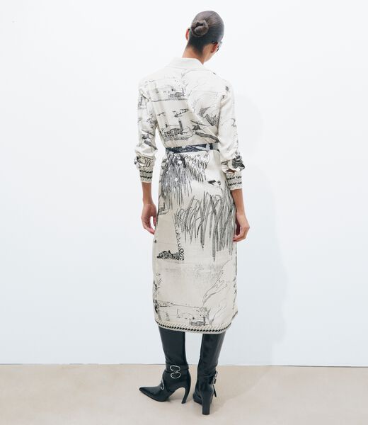 Printed Silk Shirtdress tory burch printed silk shirtdress