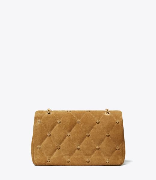 tory burch bunny knot suede shoulder bag