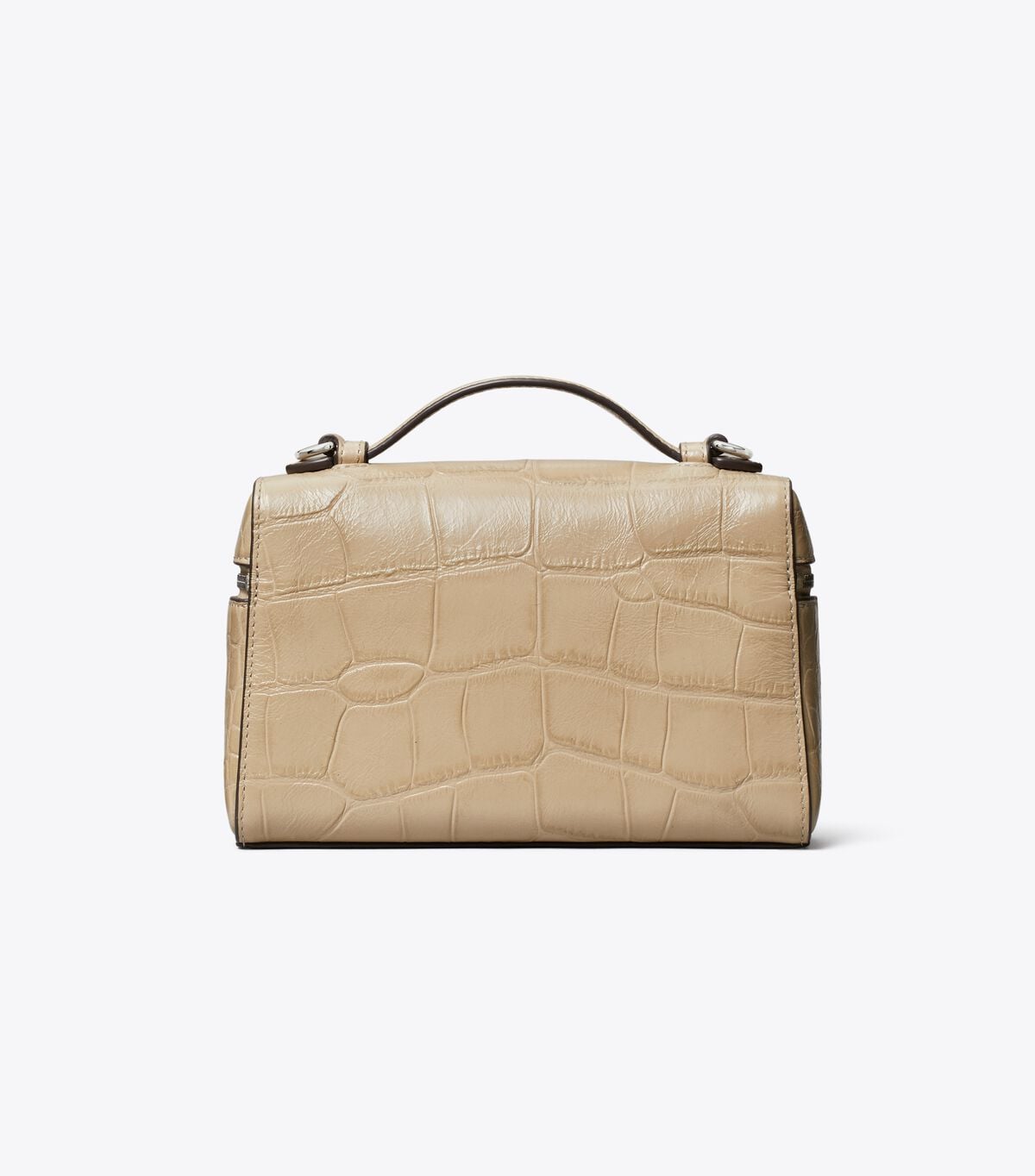 Slim Romy Croc-Embossed Top Handle Bag tory burch slim romy croc embossed top handle bag