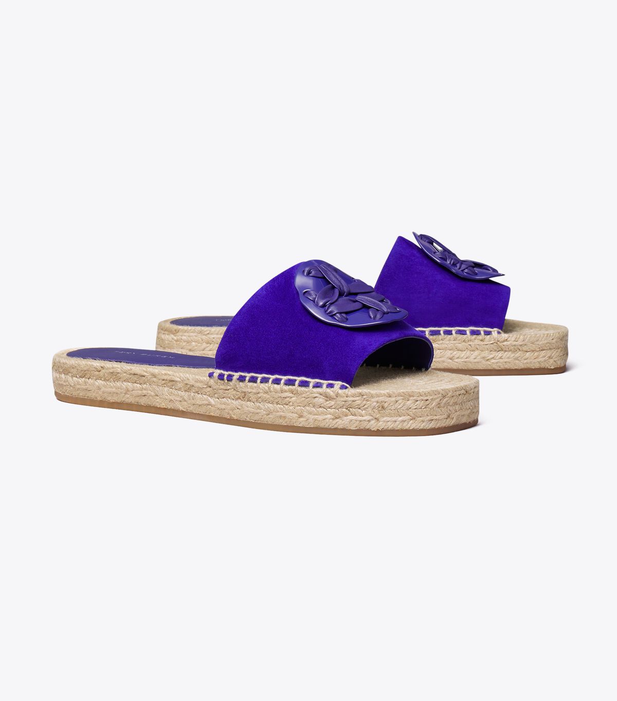 Woven Double T Espadrille Slide