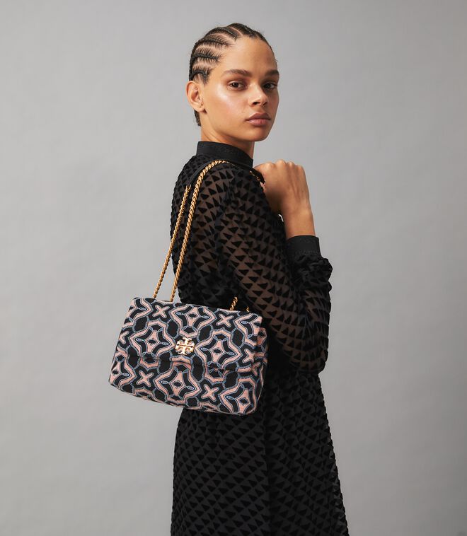 Kira Jacquard Small Convertible Shoulder Bag