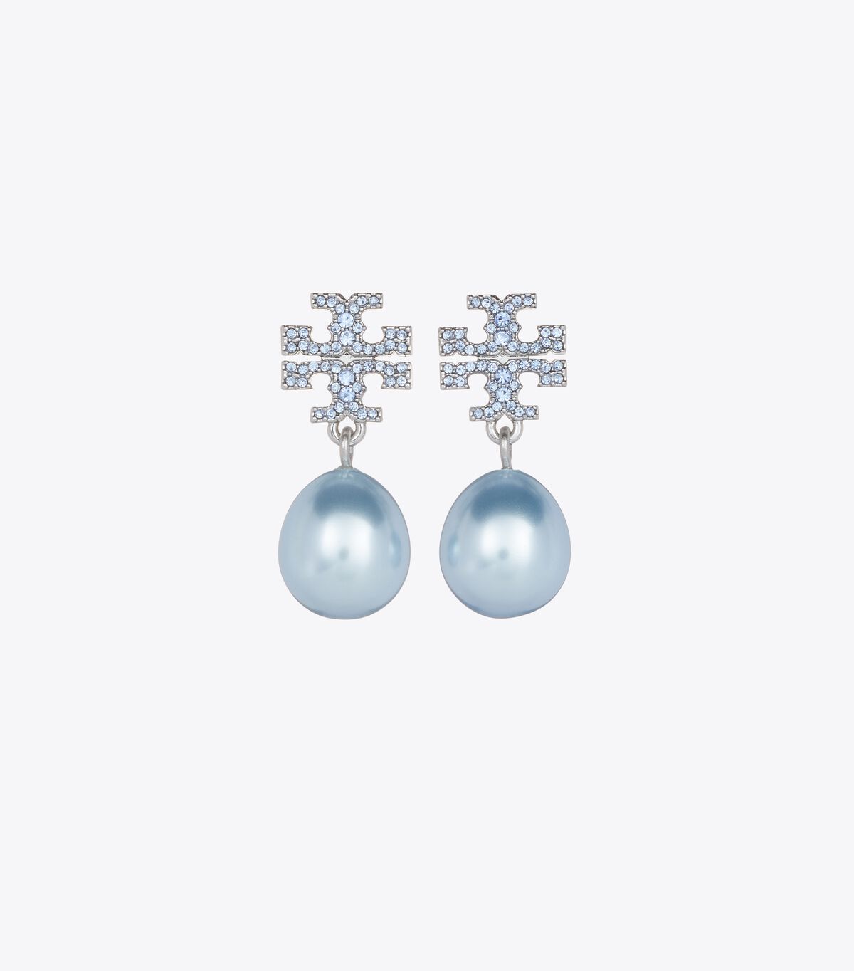 tory burch moondance pearl and pav  drop earrings