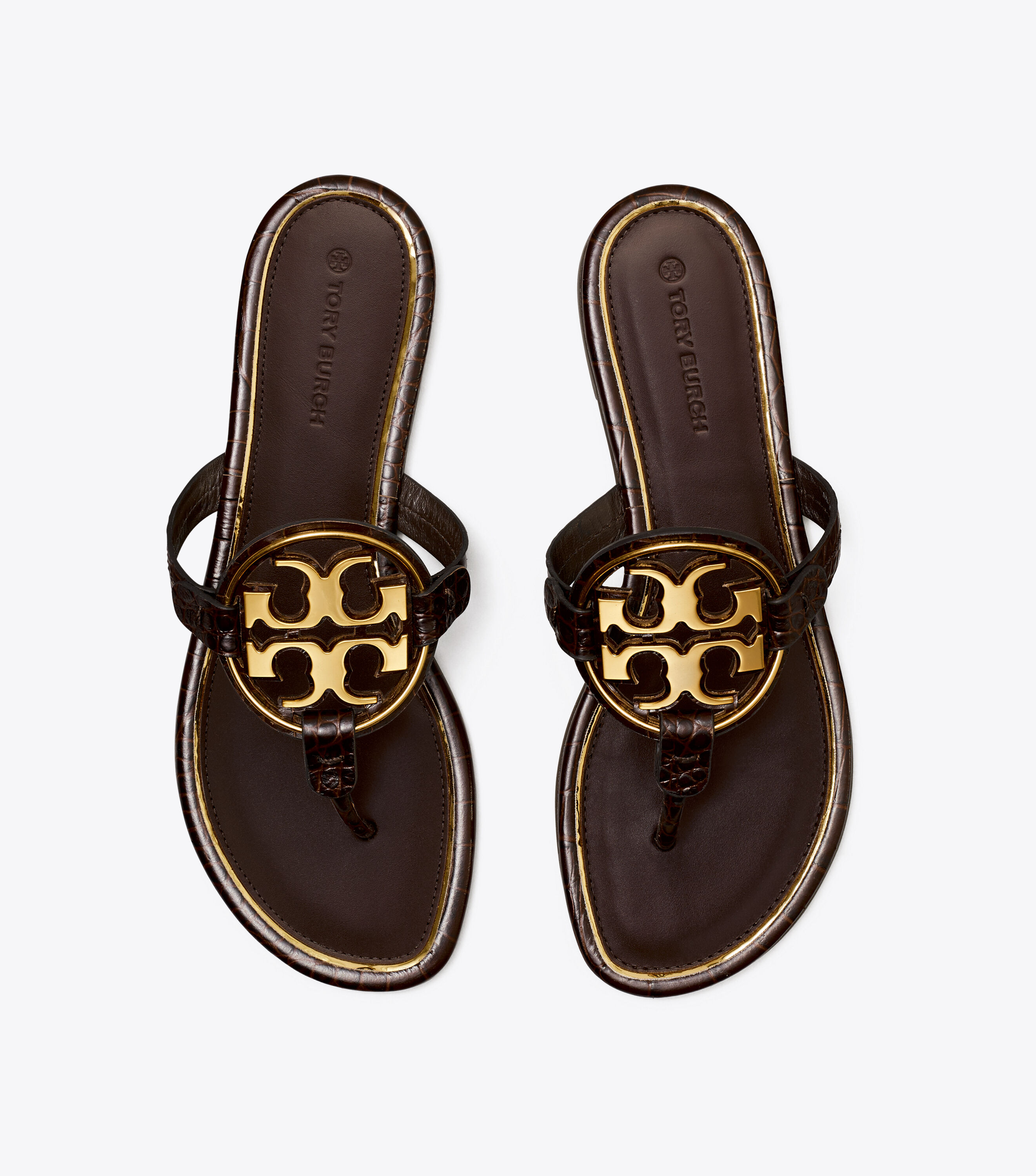 Tory burch outlet sandals metal logo