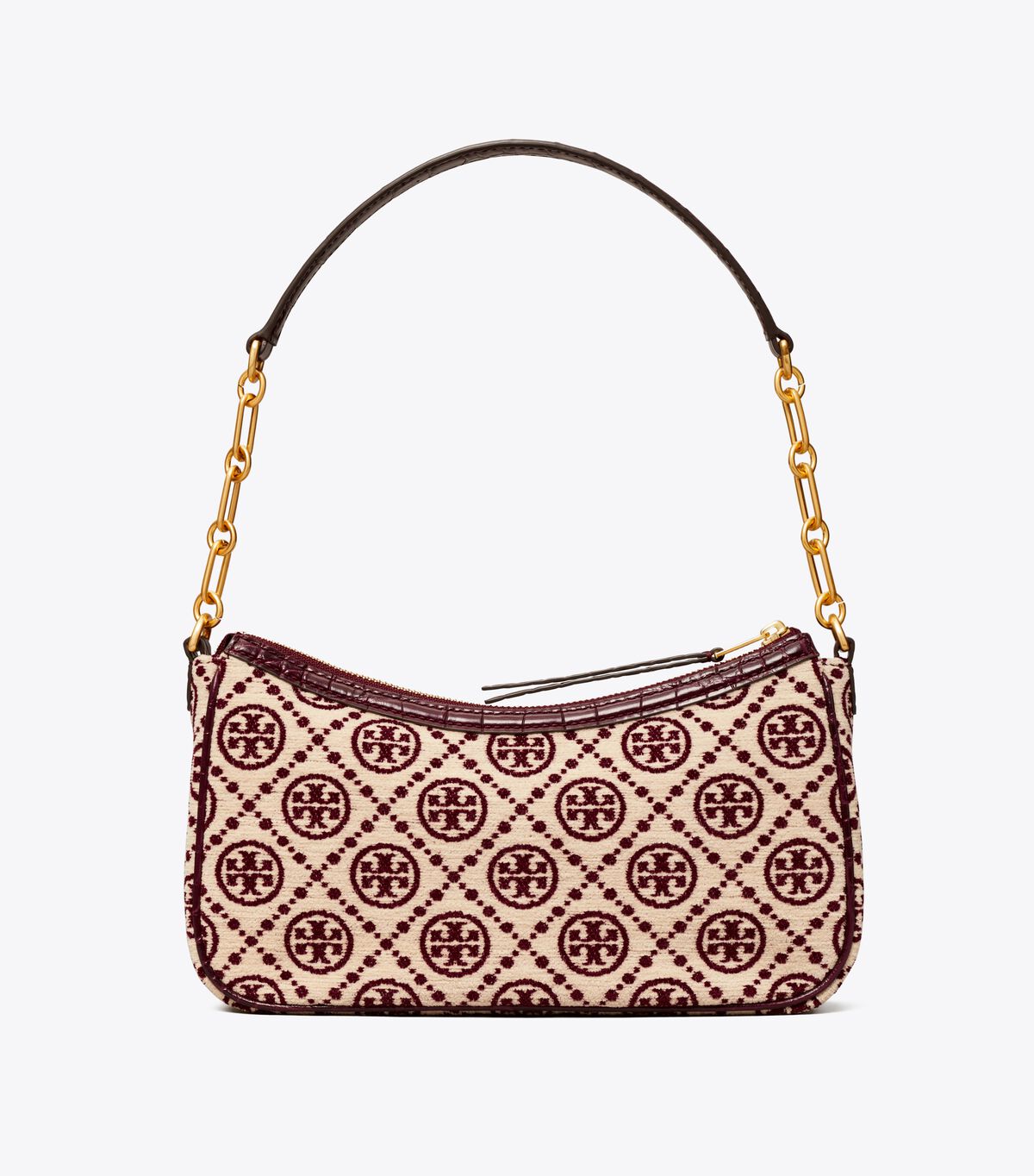 t monogram chenille mini bucket bag