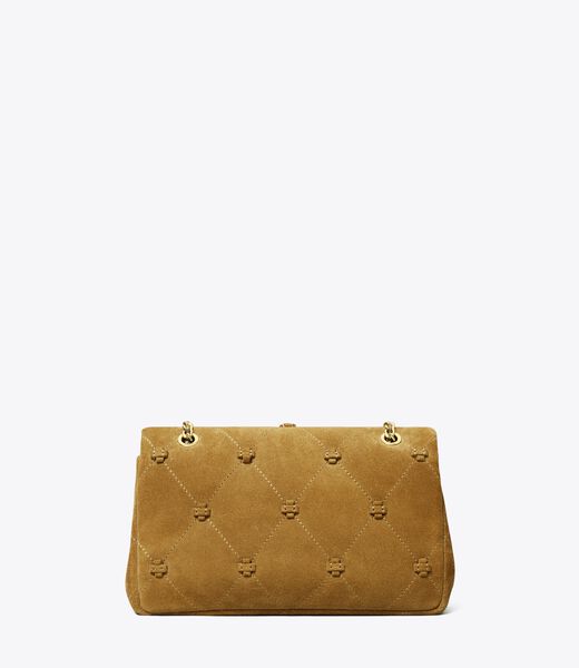 tory burch small bunny knot suede shoulder bag