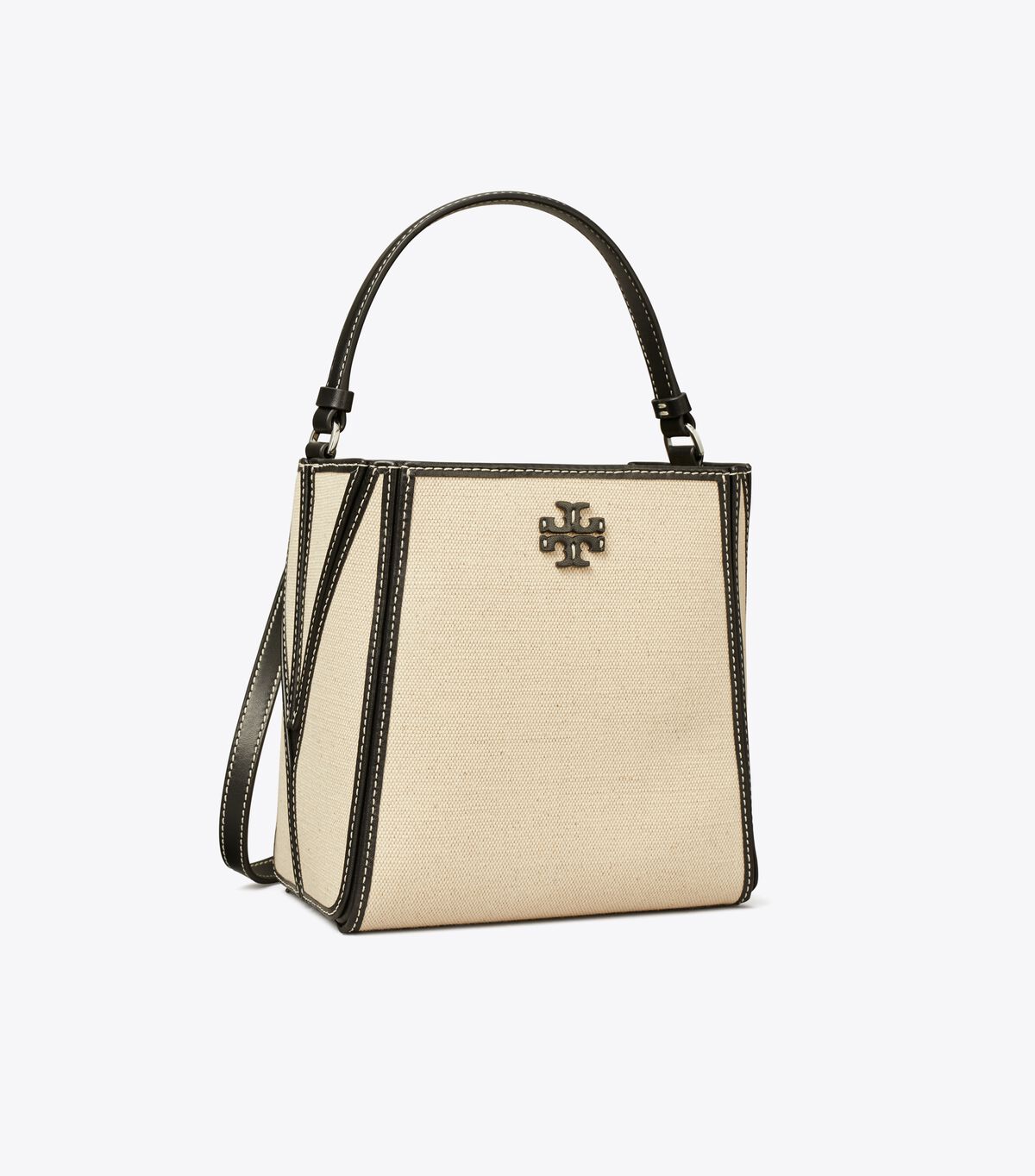 tory burch small mcgraw canvas bucket bag