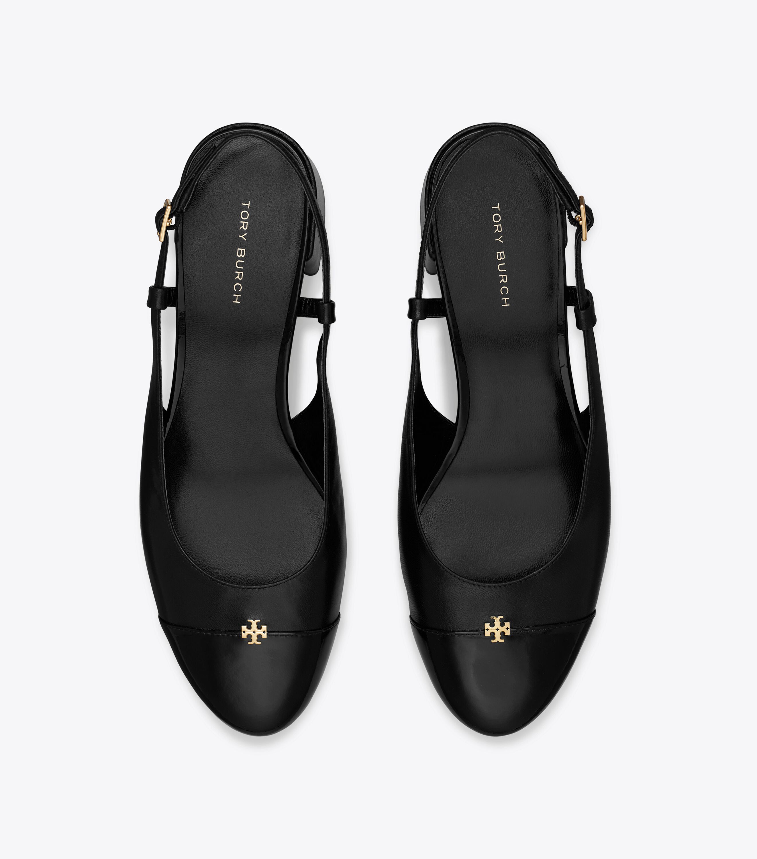 ★BLACKPURPLE★送料込★韓国★大人気★正規品★Mochi slingback Cap-Toe Slingback, Perfect Black / Perfect Black | Tory