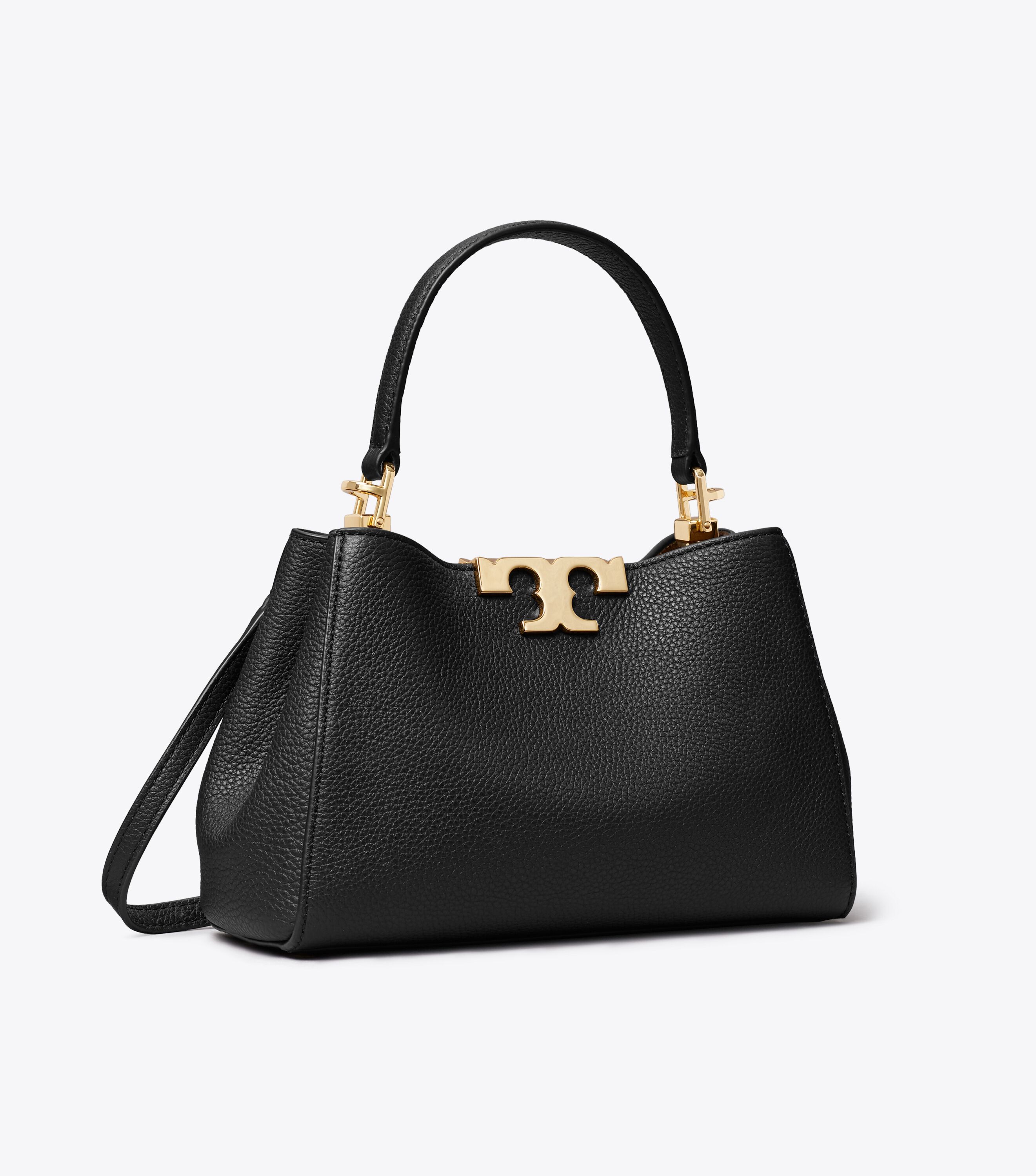 Mini Eleanor Soft Satchel, Black / Gold | Tory Burch KSA