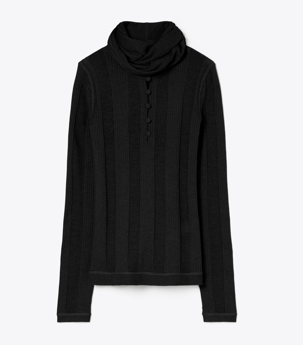 tory burch fine rib front tie sweater