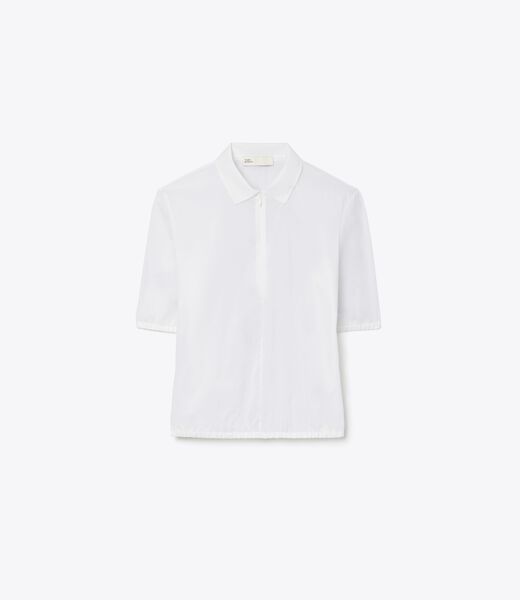 tory burch nylon taffeta zip polo