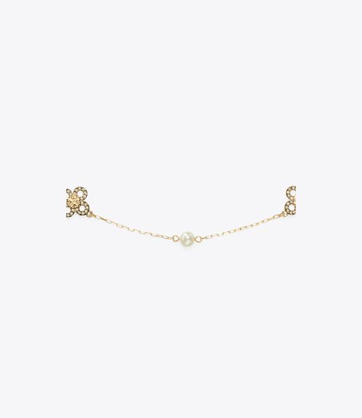 tory burch kira clover pearl necklace
