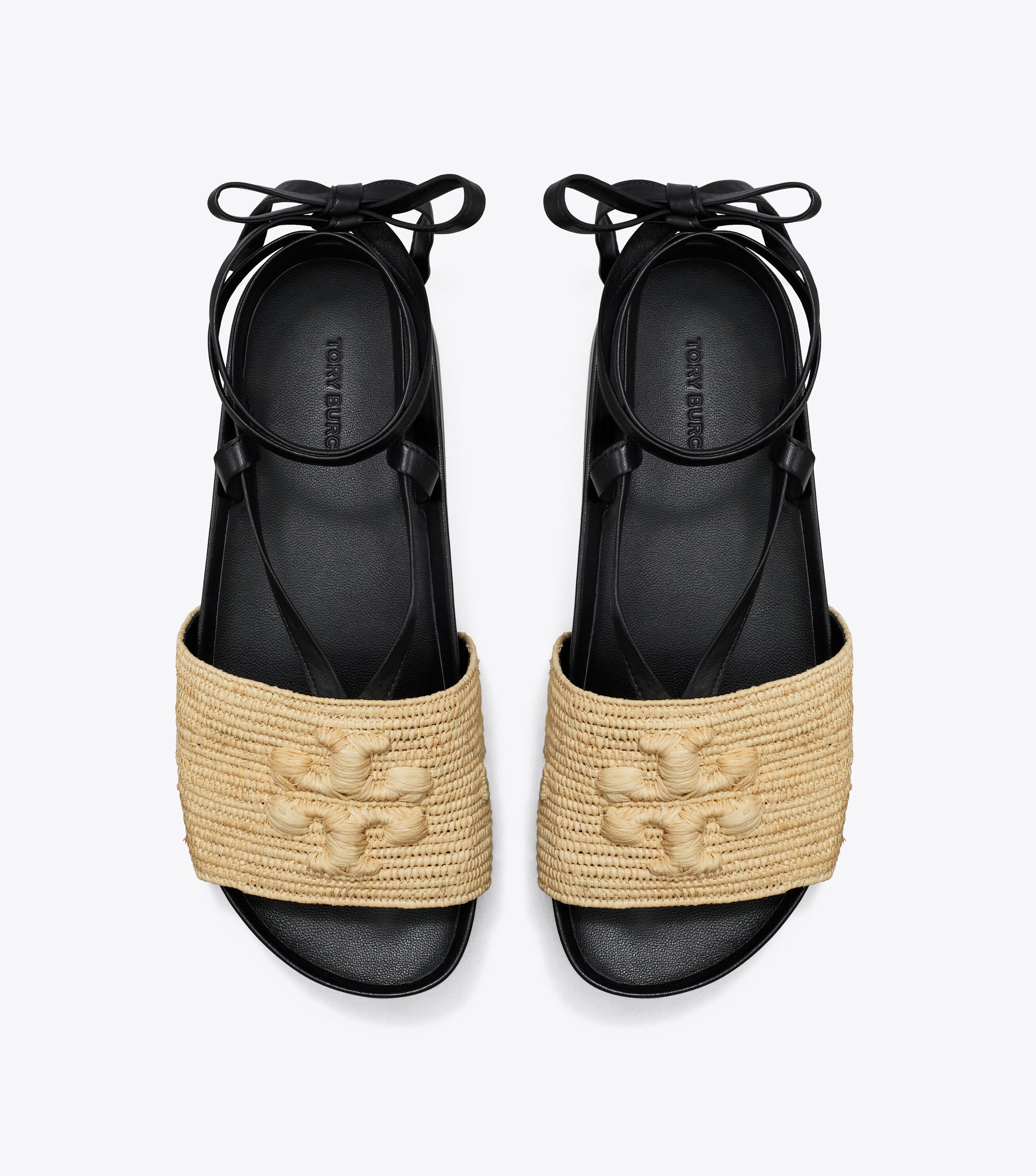 Tory burch tie up sandals sales