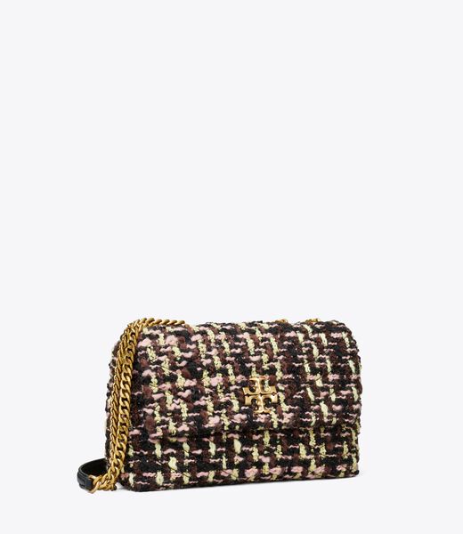 Tory Burch Kira Chevron Tweed Small Camera Bag in Blue